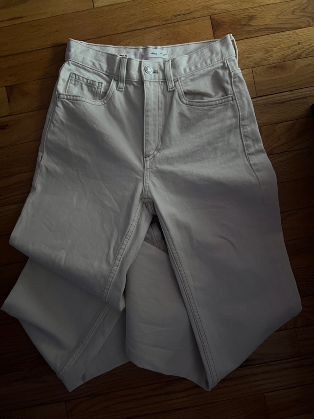 Mango Matilda Off-White Denim Jeans